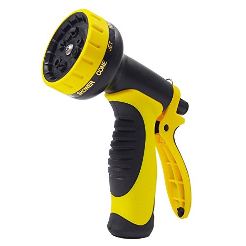 Garden hose spray nozzle black-yellow