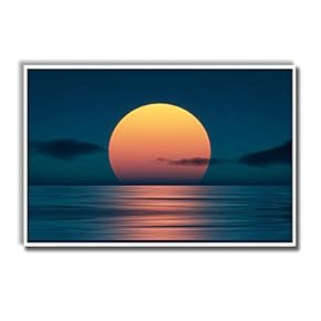 Framed Canvas Home Artwork Decoration Beautiful Sunrise Canvas Wall Art for Living Room, Bedroom - 16x24 inches