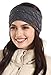 Cable Knit Multicolored Headband - Fuzzy Fleece Lined Ear Warmers Head Wrap