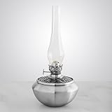 DANFORTH Leaf Medallion Oil Lamp (Classic Pewter)