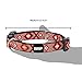Friends Forever Dog Pattern Collar Double Layer Woven Square Orange Medium 14-20