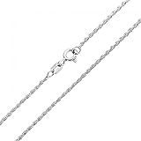 1mm thick solid sterling silver 925 stamped Italian designer SINGAPORE ROPE twisted curb link chain necklace chocker bracelet anklet with spring ring clasp jewellery jewelry - Available in lengths: inch 6