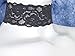 Twilight's Fancy Wide Floral Black Stretchy Elastic Lace Choker Necklace (Black, Large)