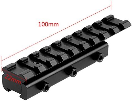 Dophee Dovetail to Picatinny Extension Adapter, 11-20mm/0.43-0.78in Rail Mount Base for Outdoorsport, Black, 100mm-3 nails - Image 3