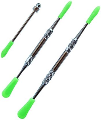 Set of 3 Dual Silicone with Green Element Scrape Carving Stainless Tip Carving Tools Set