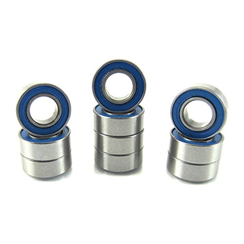 4x8x3mm Precision Ball Bearings ABEC 3 Rubber Seals (10) MR84-2RS-BU
