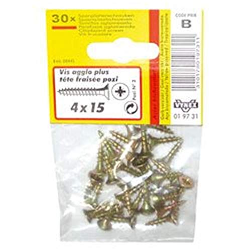 VYNEX 3101780197625 Spanplattenschraube TF Pozi 3x16 SC x41, Grau, One Size