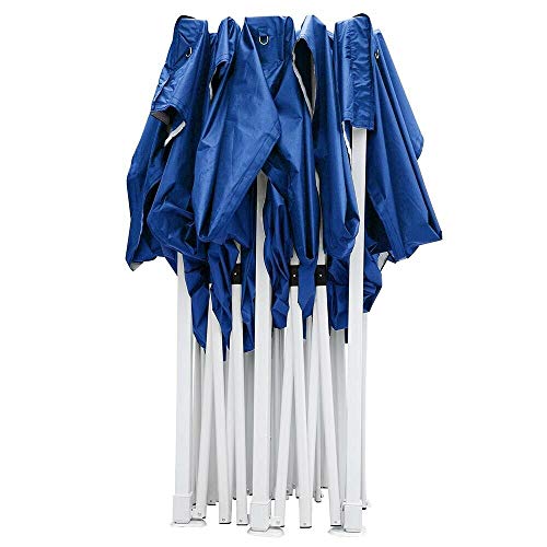 AyaMastro Blue Outdoor 10' x 20' Gazebo Canopy Garden Shelter Party Wedding Tent w/Detachable Sidewall & Carry Bag with Ebook
