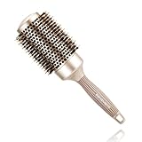 BANGMENG Round Barrel Anti-Static Hair Brush with Boar Bristles, Nano Thermal Ceramic Ionic Tech | For Extra Shine | Protect Hair, Enhance Texture, For Curling, Styling & Drying (2inch)