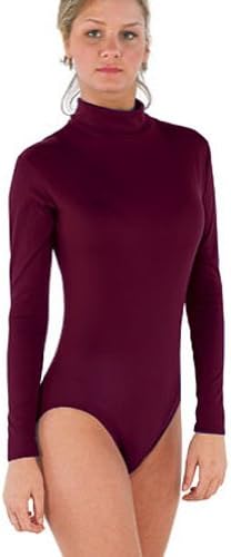 100 % Stretch Nylon Bodysuit, AS, Maroon