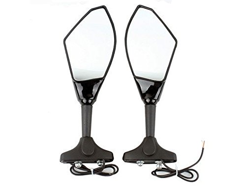 2x Motorcycle Side Mirror Motorbike Rear View Left & Right Side View Mirrors Installed On Fairing Fit For 2008 2009 2010 Buell 1125R