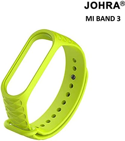Johra Sport Soft Silicone Green Wrist Band for Xiaomi Mi Band 3 - [ Tracker Not Included ]