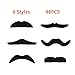 LuckyStar365 48 pcs Self Adhesive Novelty Fake Mustaches, Mustache Party Supplies, Easy to Get Off and Great for Masquerade Party & Performance
