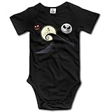 Tim Burton's The Nightmare Before Christmas Jack & Sally Baby Romper Jumpsuit Black