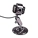 HDE USB Webcam with LED Lights - Metal Finish