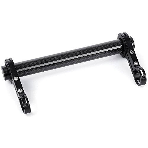 Stylrtop 31.8MM Outdoor Lamp Bicycle Computer Flashlight Double Handlebar Extender Holder (Black) - Thumbnail 2