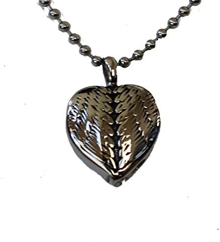 Lauren Annabelle Studio Cremation Jewelry for Ashes Night's Watch Eagle Wings Heart Urn Necklaces Stainless Steel Pendant for Men and Women on Funeral Day. Keepsake for Loved One