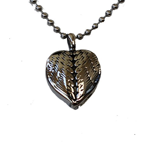 Lauren Annabelle Studio Cremation Jewelry for Ashes Night's Watch Eagle Wings Heart Urn Necklaces Stainless Steel Pendant for Men and Women on Funeral Day. Keepsake for Loved One