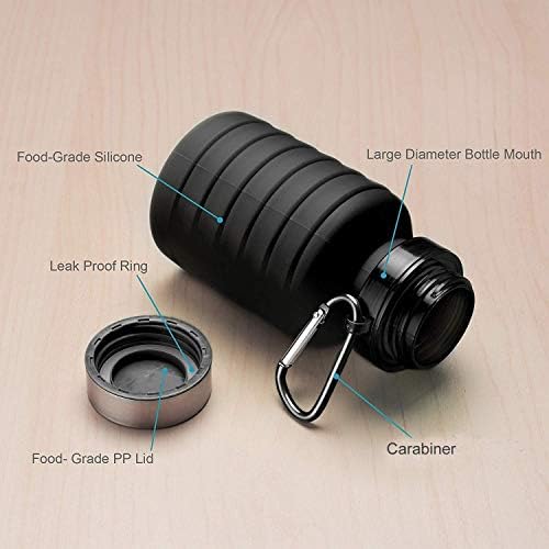 A silicone water bottle designed for outdoor activities, priced at $6.99 as of August 9, 2023.