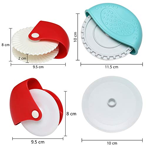 Pastry Wheel Decorator and Cutter,Set of 6 Beatiful Pie Crust, Pizza Pastry Pie Lattice Decoration for Baking Pizza Pastry lattice Decoration Tools
