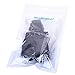 BCP Black Color Soft Elastic Sports Triathlon Race Number Belt with Spring-Loaded Clip, 4 Gel Loops