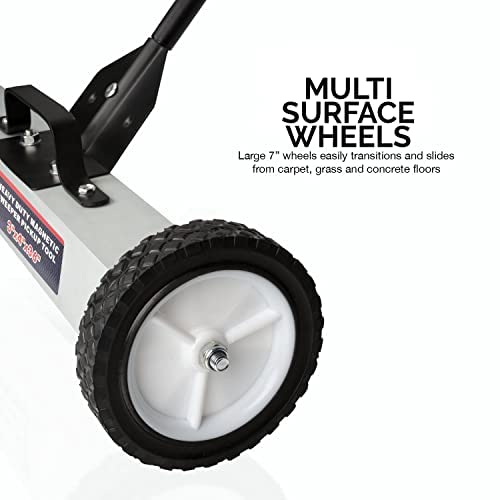 NEIKO 53418A 36Inch Pickup Sweeper with Wheels, Adjustable