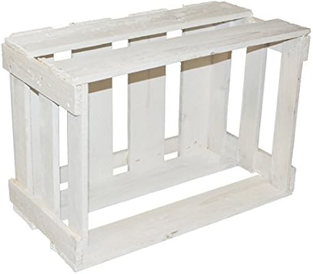 Caja madera (49 x 30 x 28 cm), color blanco: Amazon.es: Hogar