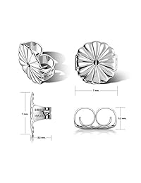 Aretes de tuerca Nana en forma de halo redondo con una barra fabricados en oro de 14 quilates, de plata de ley y circonitas Swarovski redondas