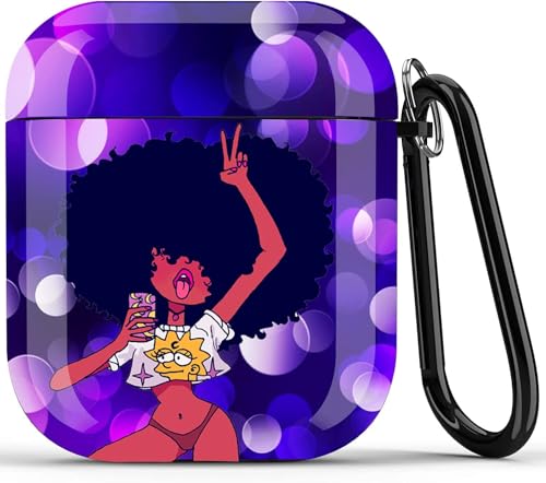Black Afro Girl Airpods Case