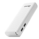[Upgraded] Power Bank, BONAI Stripe 10,000mAh Portable Charger Ultra-Compact with Flashlight Compatible with iPhone 7 iPad Samsung Galaxy S8 and Others Android Tablet Phone ZTE Pixel (White)