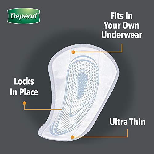 Depend Incontinence Shields for Men, Light Absorbency, 58 Count