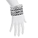 LUX ACCESSORIES Black SilverTone Indian Wedding Boho Multi Bangle Set 20PC