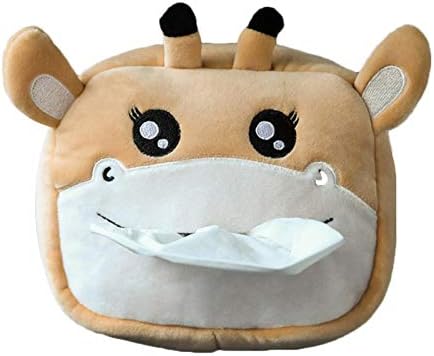 Surd 可愛い モフモフ ティッシュカバー 車用 ティッシュホルダー 車載マルチポーチ 小物入れ シートバックポケット 収納ケース クリスマスギフト 車 ティッシュボックス 簡単 高級 多用途 ホームオフィスカー車用 ぬいぐるみ ナプキンティッシュペーパーホルダー飾り