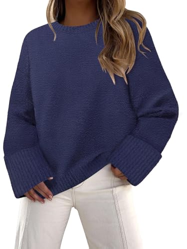 Womens Sweaters Boho Tops Oversized Chunky Cozy Sweater Fall Winter Outfits at Amazon