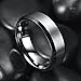 Limited Time Deals! King Will 6MM Wedding Band For Men Tungsten Carbide Ring Engagement Ring Comfort Fit Beveled Edges