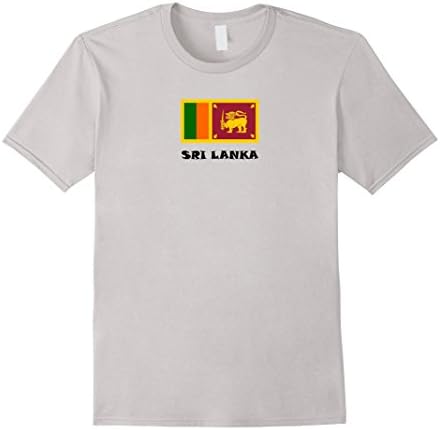 Sri Lanka National Flag T-shirt Sri Lankan National Flag Shi - Male 2XL - Silver