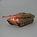 M1A2 Abrams Main Battle Tank - Die-cast Alloy Military Vehicle 1:48 Scale Model - Electronic Toy with Light and Sound, 5.9 Inches