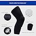 PISIQI Knee Pads Compression Pads Long Leg Sleeve Collision Avoidance Brace Protection Knee Sleeve for Basketball Football Volleyball Cycling (1 Pair)