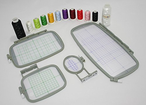 COMPLETE Starter KIT for Brother PE 770 PE 780D 750 790 Innovis 1000/1200/1250D, PC-6500/8200/8500/8500D Hoops Threads Backing Bobbins from ThreadNanny