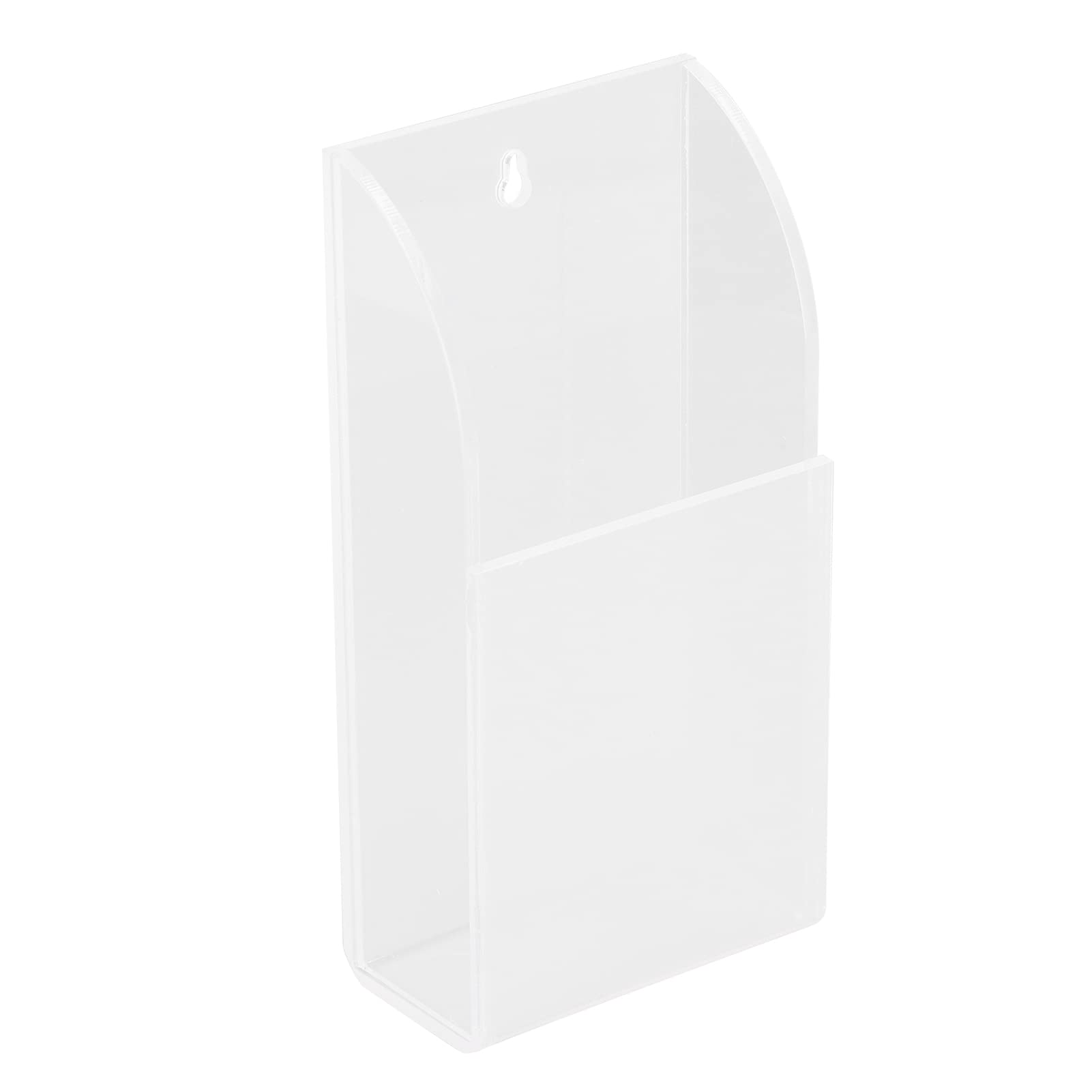 Garosa Clear Acrylic Remote Control Holder Simple Wall Mount Media Organizer Transparent Cosmetics Stand Durable TV Air Conditioner Remote Control Storage Box with Screws(1 grid)