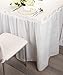 Juvale 6-Pack White Disposable Plastic Table Skirt 29 in x 14ft for Rectangle Tables - Perfect for Weddings, Engagements & Baby Showers - Fits Tables Up to 8ft Long