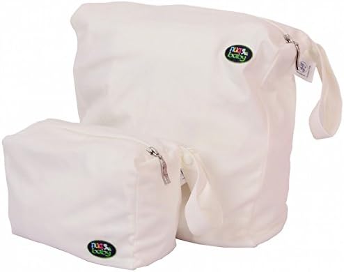 Best Cloth Diaper Wet Bag by nuababy-DOUBLE waterproof layer to prevent leaks-machine washable-keeps smells in-easy zipper close-use for diapers, soiled clothing or as swim bag (Large, Bunny Tail)