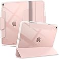 Spigen for iPad Air 11 Inch Case M3/M2 (2025-2024), 10.9 Inch 5th/4th Generation Case (2022/2020), Ultra Hybrid Pro Tri-Fold Cover Transparent Back and with Pencil Holder, Rose Gold