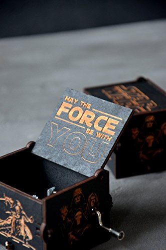 Musical Wooden Box Star Wars Gift Wood Anniversary Gift for Husband May the force be with you Music Box Main Theme Gift for Friend Dad Boyfriend