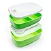 Bentgo Classic - Adult Bento Box, Stackable 3-Compartment Lunch Box with Removable Utensil Set and Sealing Strap, BPA-Free, Food Container Ideal for Meal Prep, Work, and On the Go (Green)