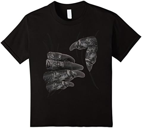 Kids Spooky funny Squeeze monster gorilla big hand t shirt 8 Black