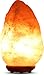 Natural Crystal Himalayan Salt Lamp with Extra Light Bulb - Genuine Neem Wood Base, Bulb and Dimmer Control - By Utopia Home