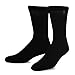 TeeHee Viscose from Bamboo Diabetic Crew Socks 3-Pack (10-13, Black)