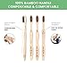 ECOFELLA Natural Bamboo Tooth Brush Set | for Every Set WE Plant 8 Trees | Charcoal Bristles for Teeth Whitening | 8X BPA Free & Soft for Sensitive Gums | for Adults & Kids | Incl. Zero Waste Ebook