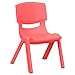 Flash Furniture Red Plastic Stackable School Chair with 10.5'' Seat Height